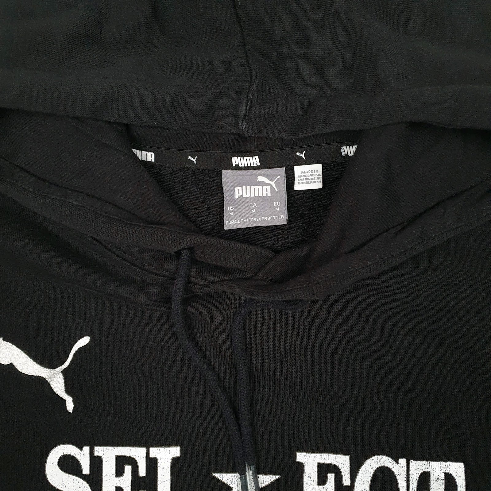 Mens Black Puma Sel Ect Hoodie Jumper