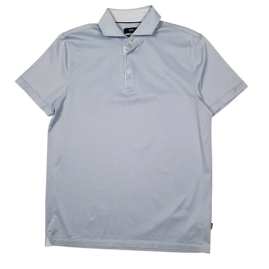 Mens Blue Hugo Boss Slim Fit Short Sleeve Polo Shirt