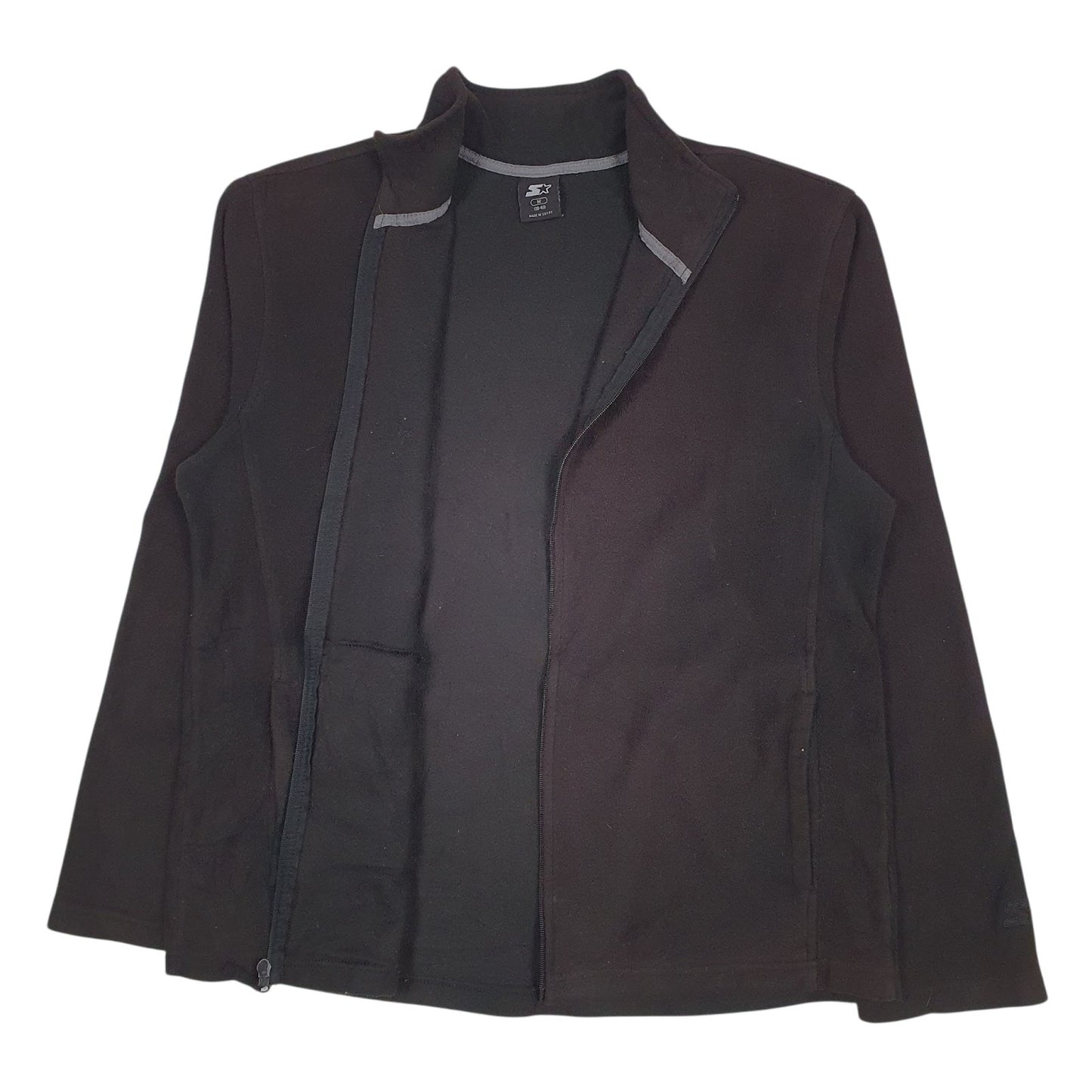 Mens Black Starter  Full Zip Jumper