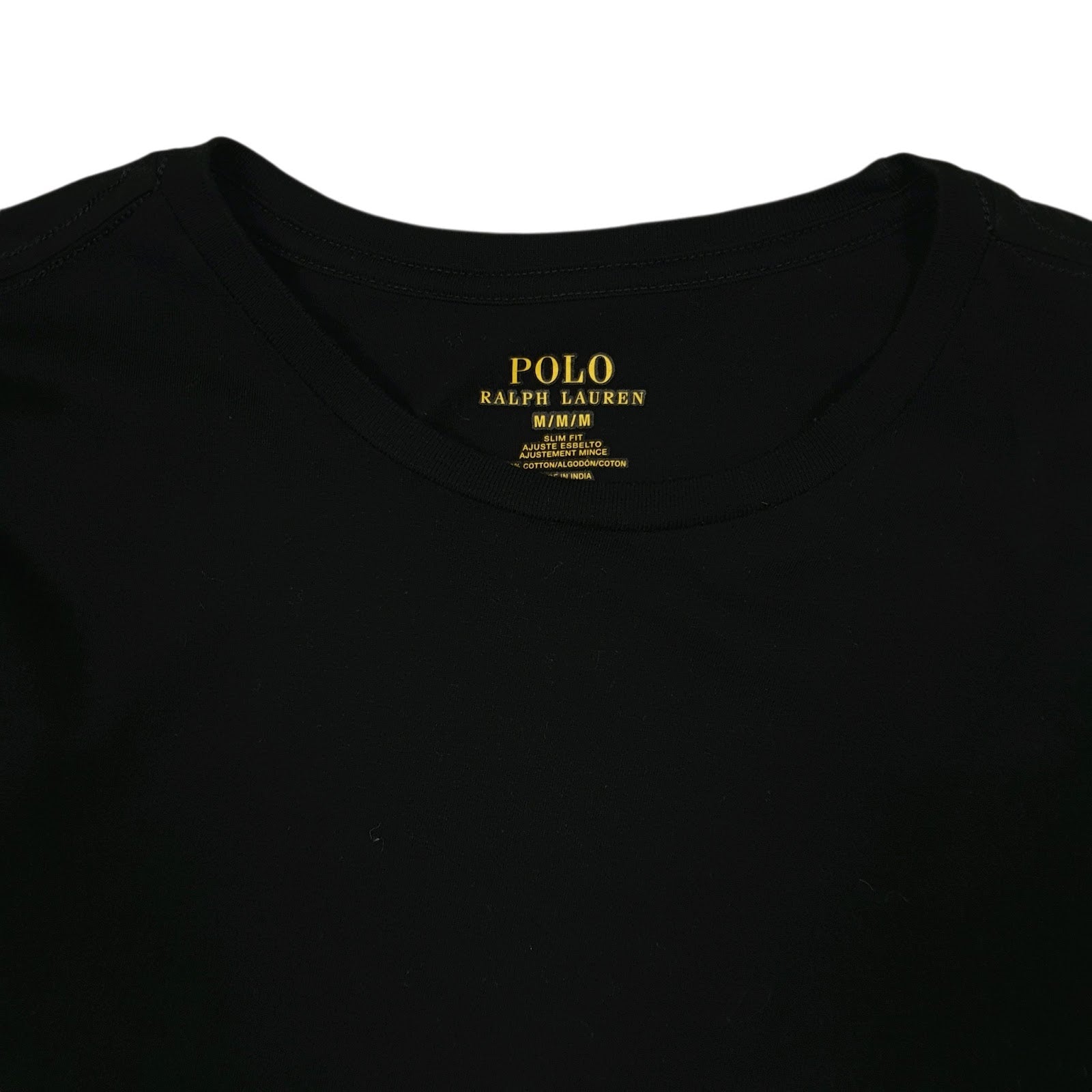 Mens Black Polo Ralph Lauren Slim Fit Hoodie T Shirt