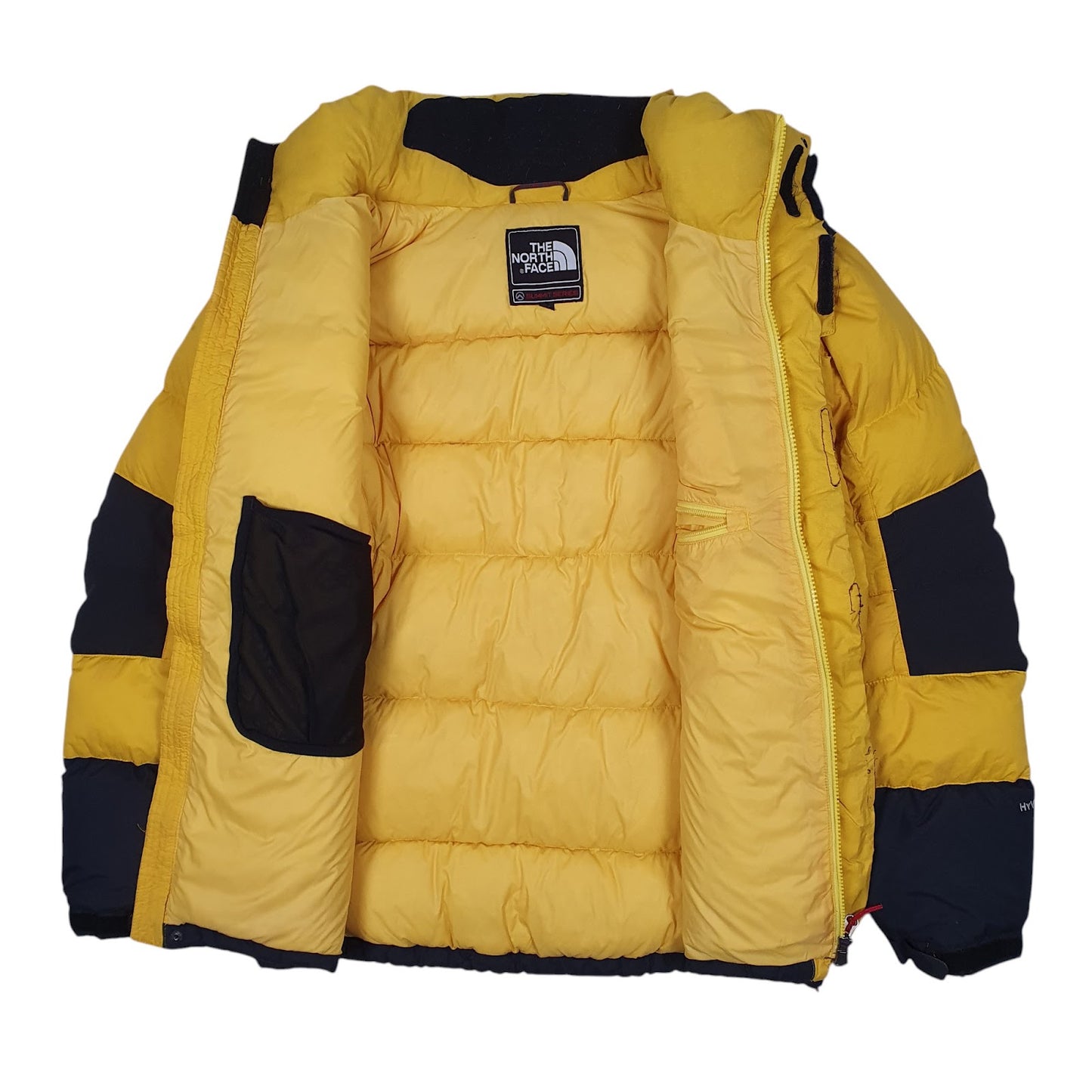 Mens Yellow The North Face Summit Series Baltoro 800  Coat
