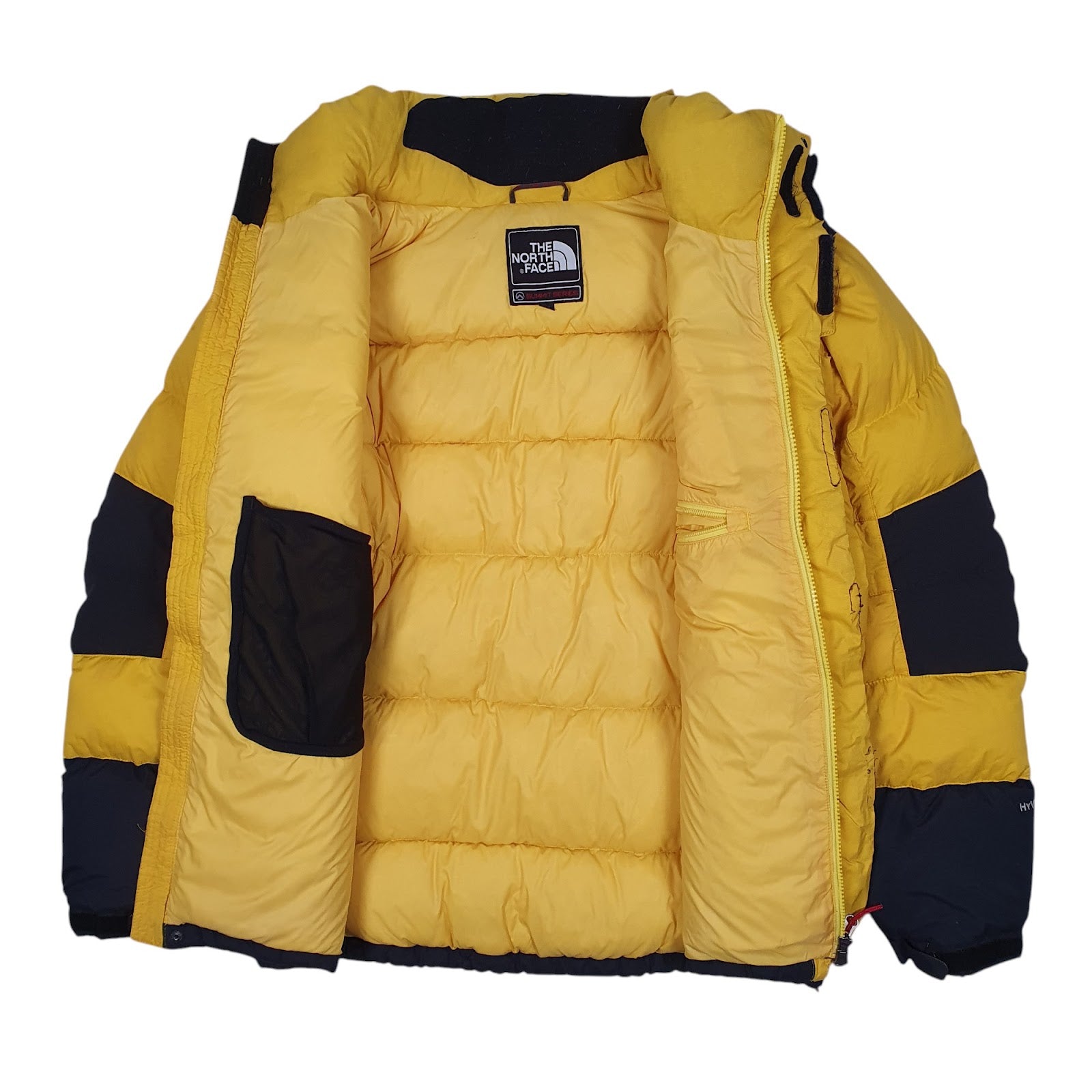 Mens Yellow The North Face Summit Series Baltoro 800  Coat
