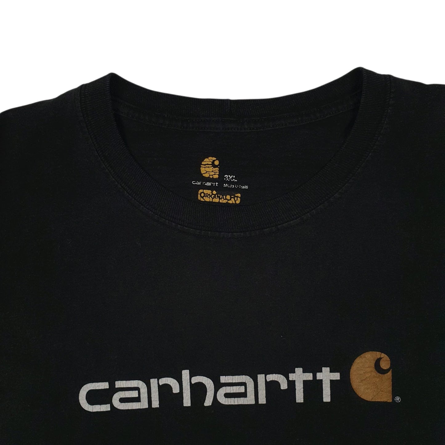 Mens Black Carhartt   T Shirt