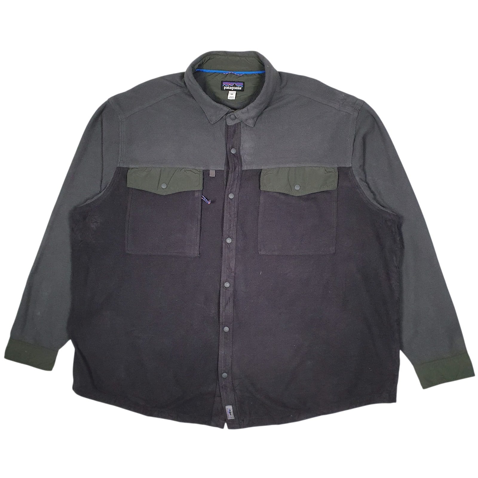 Mens Grey Patagonia Early Rise Snap Fishing Fleece Jumper Quarter Zip Coat
