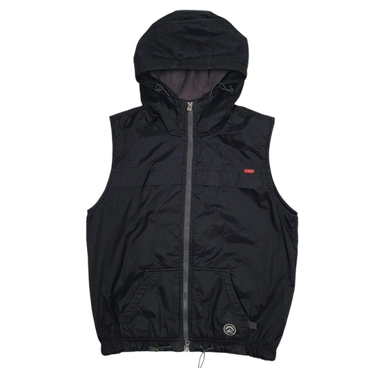 Mens Black Onyx Jeans Padded Hoodie  Coat