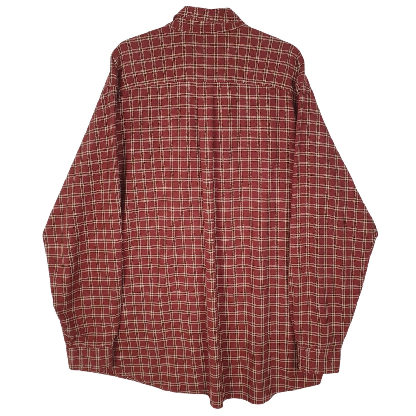 Mens Red L.L.Bean Flannel  Shirt