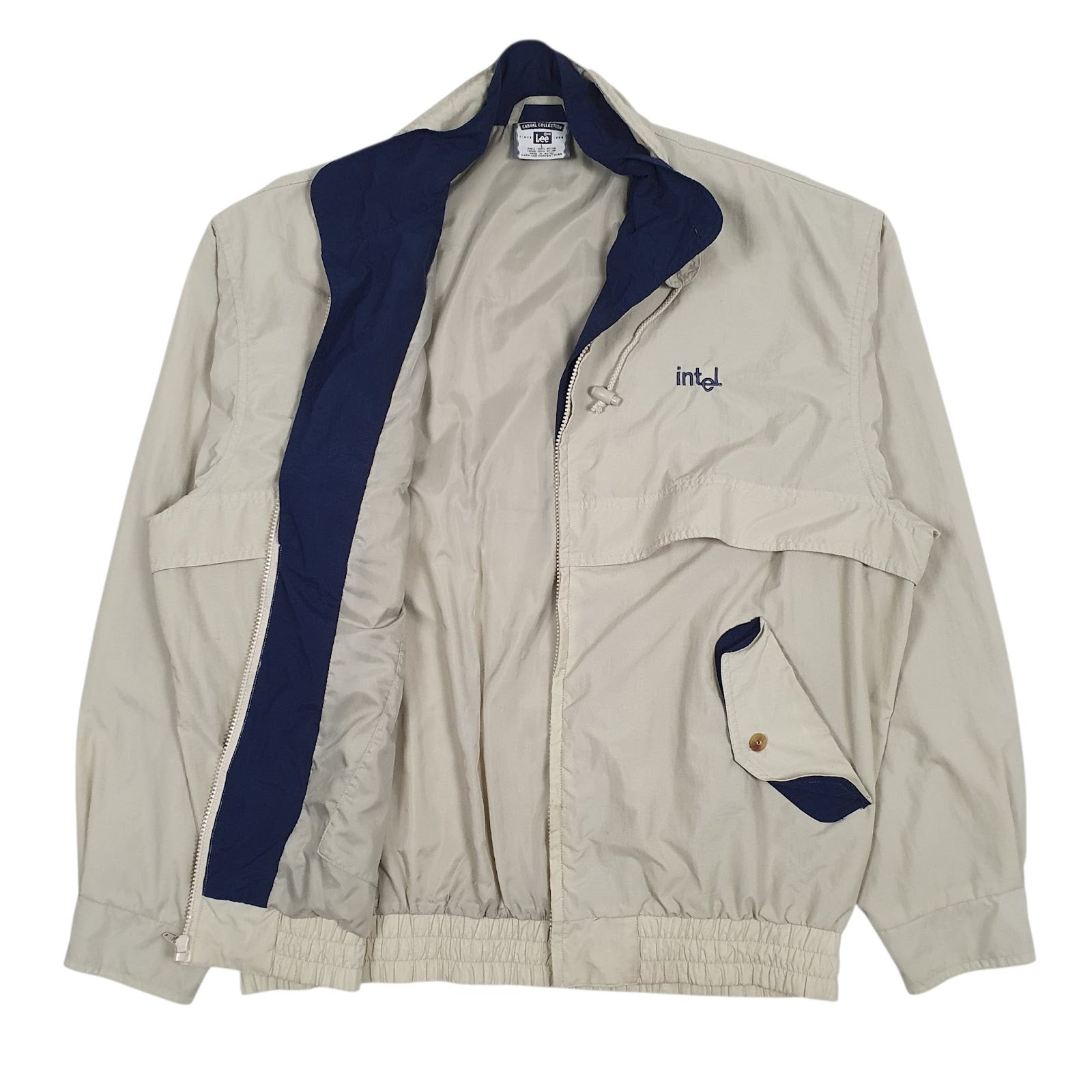 Mens Beige Lee Vintage 90s Intel  Coat