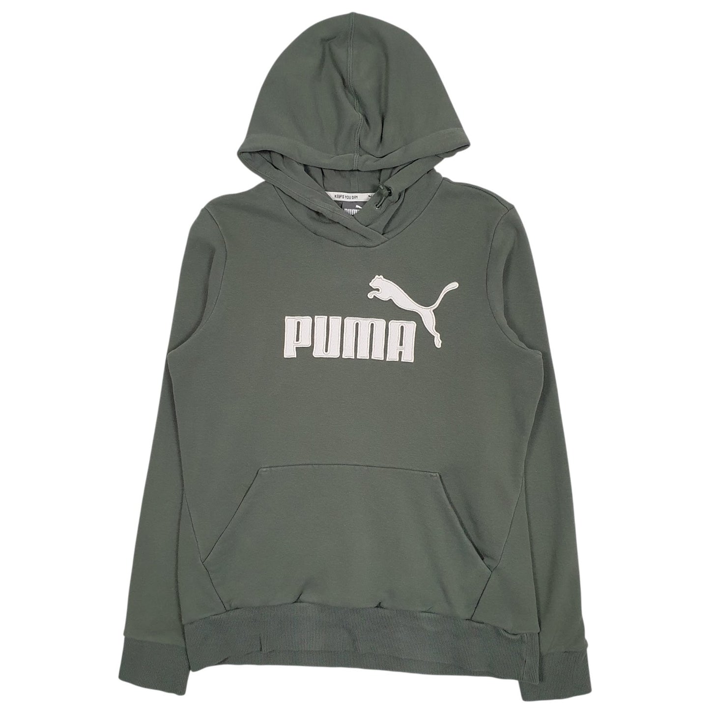 Womens Green Puma Spellout Hoodie Jumper
