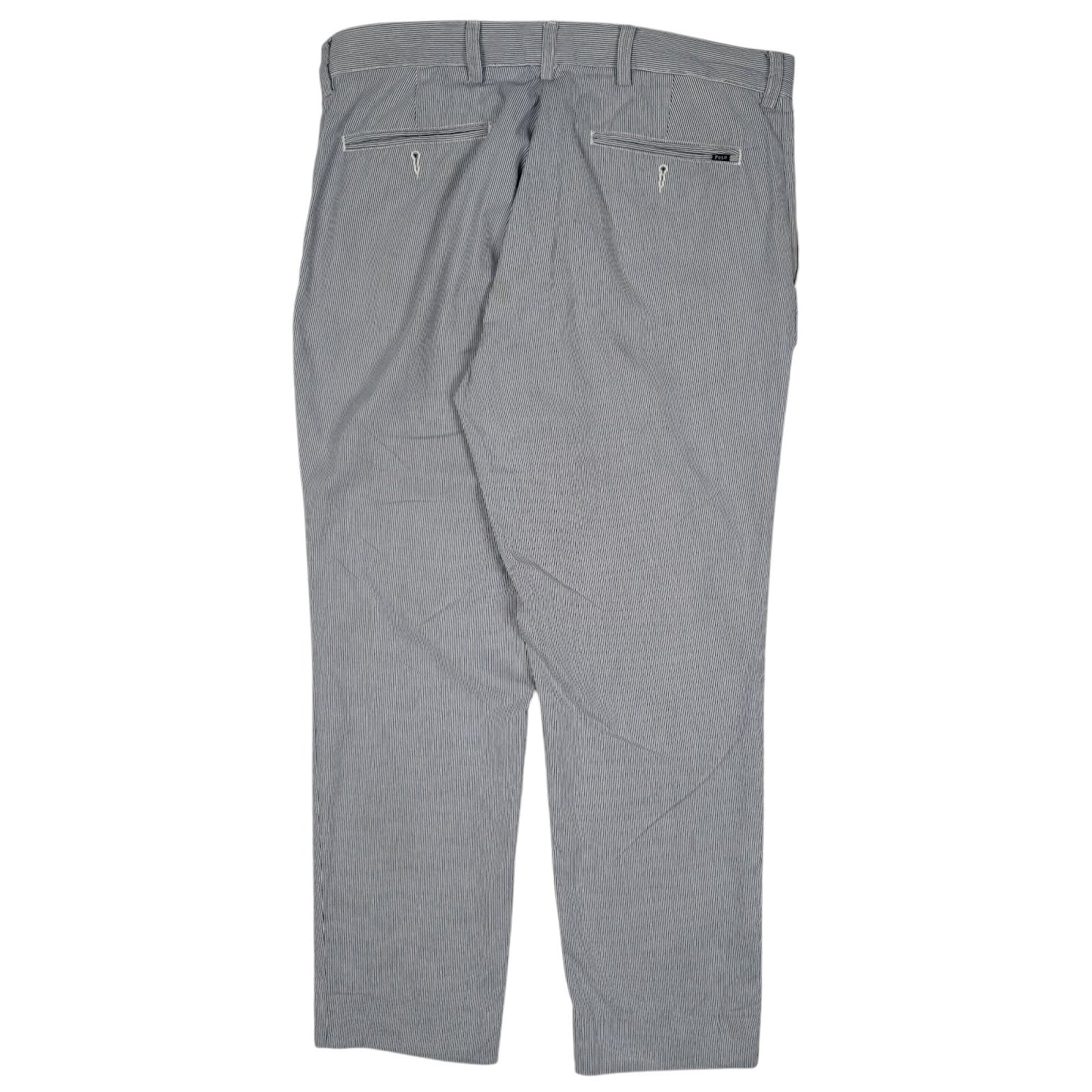 Mens Blue Polo Ralph Lauren Hickory Striped Slim Fit  Trousers