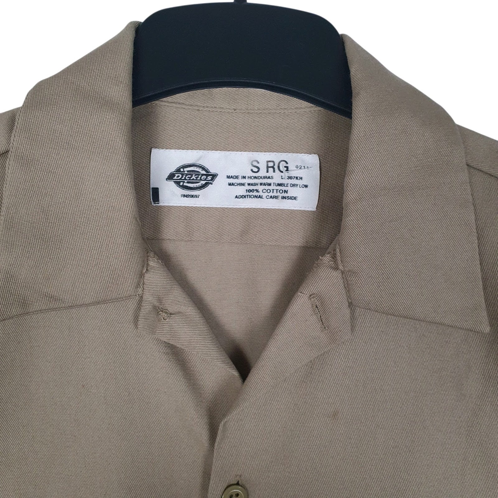 Mens Beige Dickies Workwear  Shirt