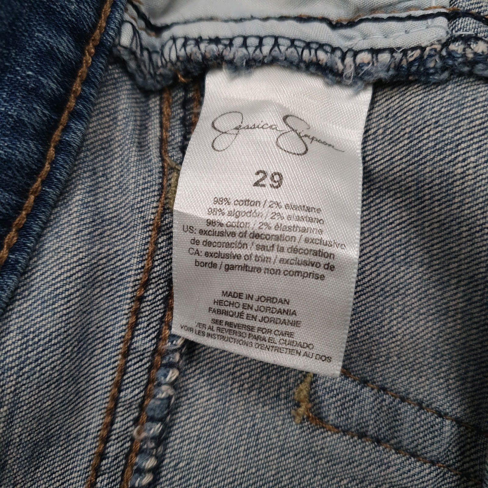 Womens Blue Jessica Simpson Embroidered  Jeans