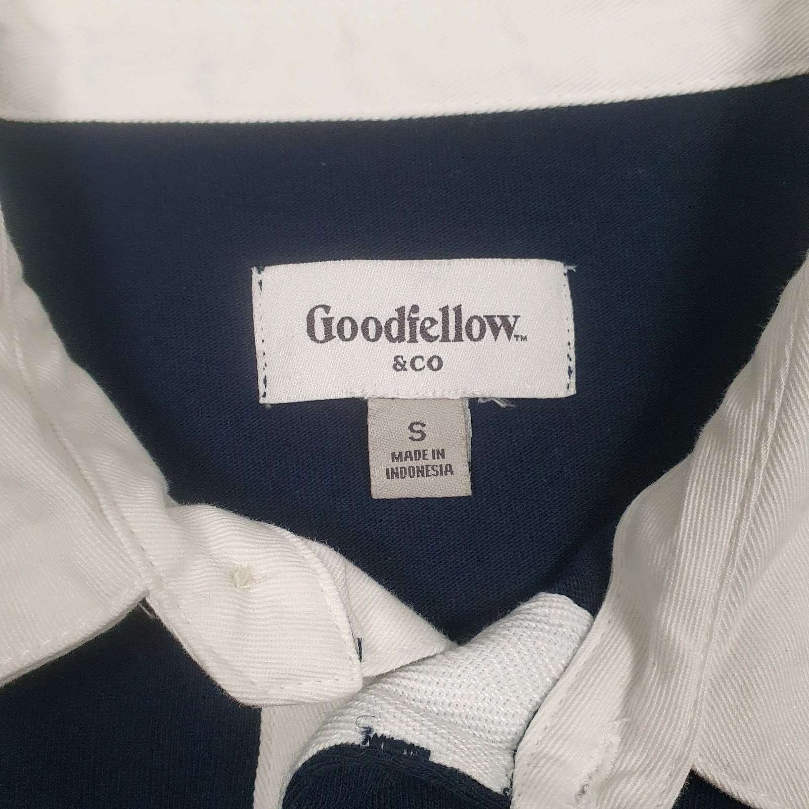 Mens Navy Good Fellow Rugby  Polo Shirt