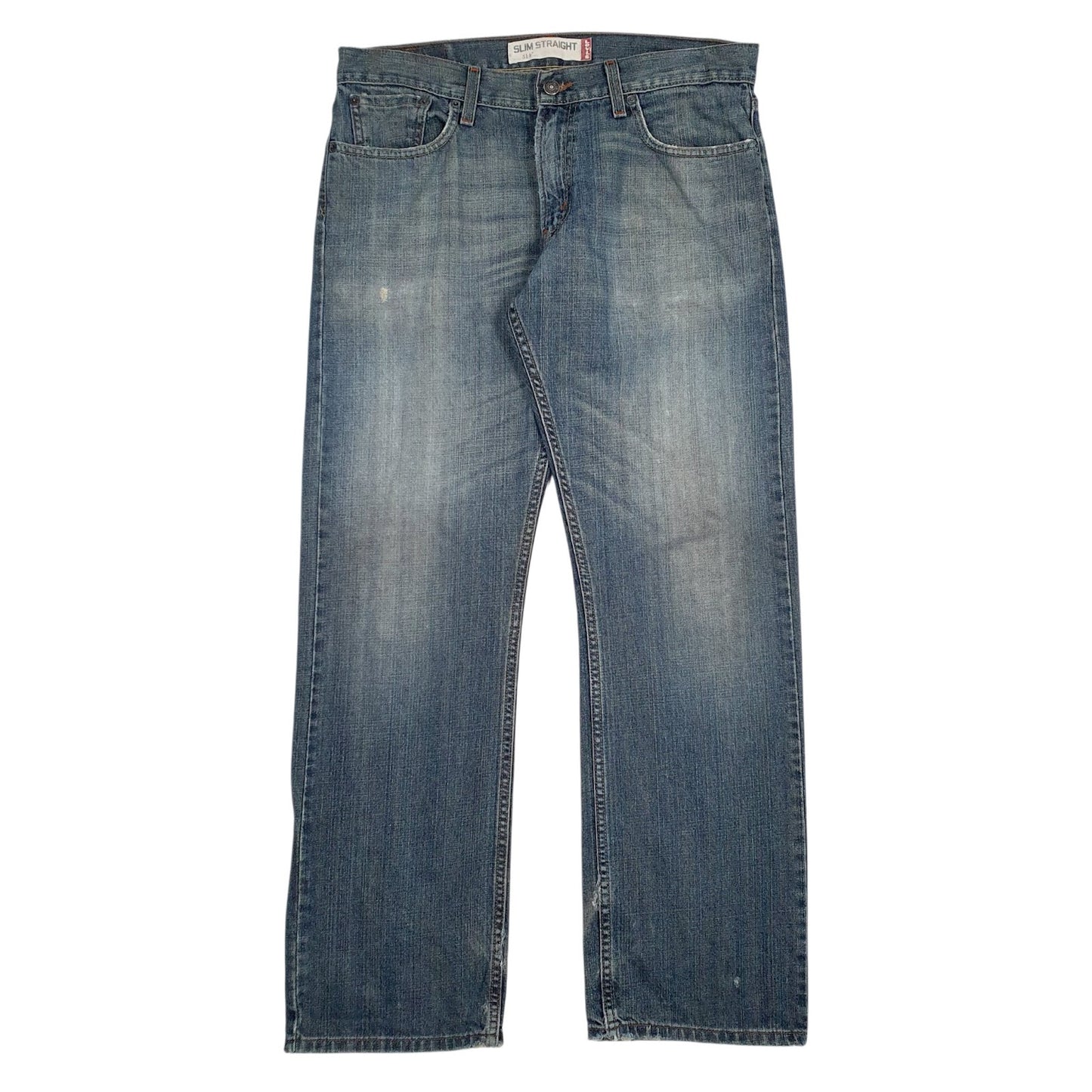 Mens Blue Levis Distressed 514 JeansW33 L30
