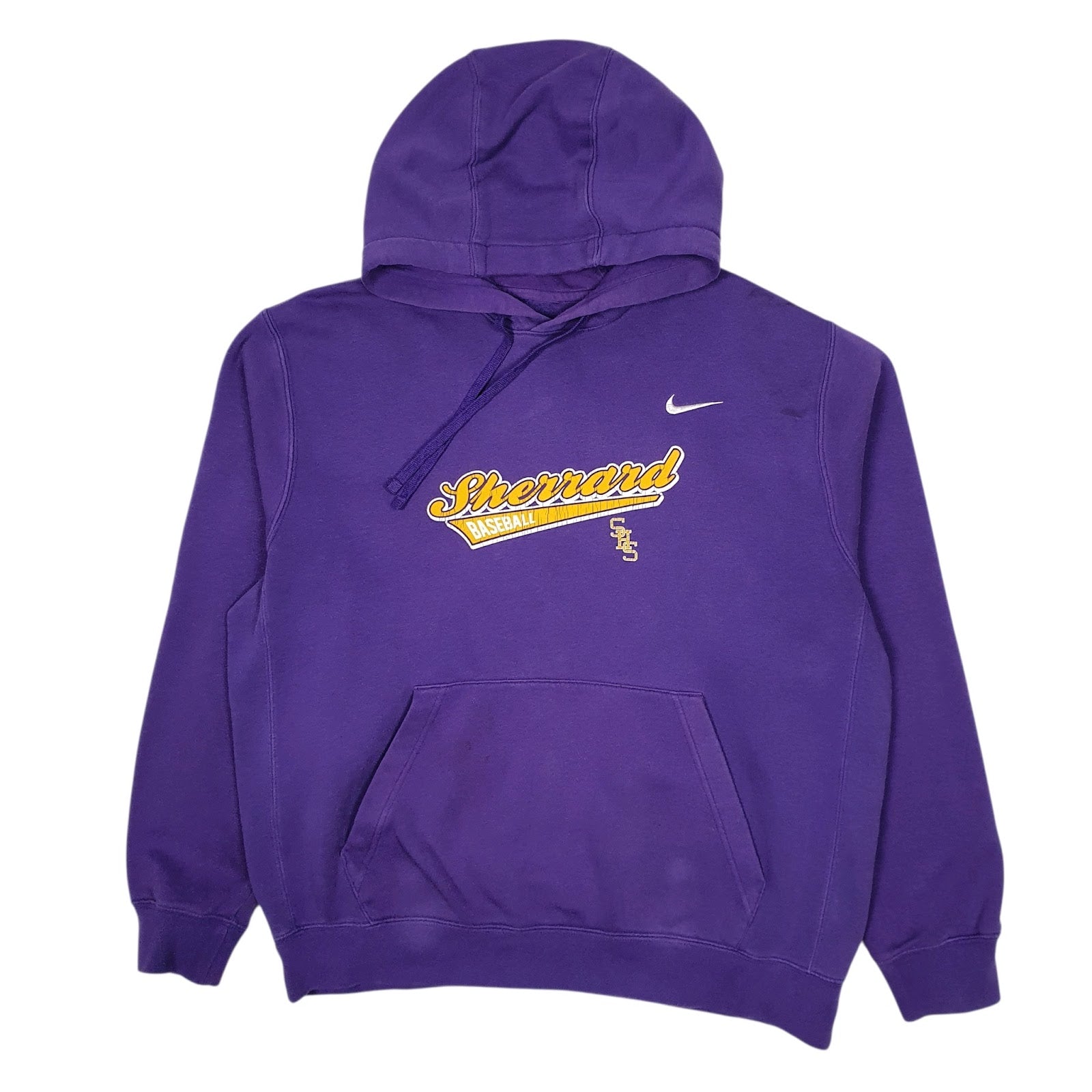 Mens Purple Nike Sherrard Baseball Hoodie Jumper