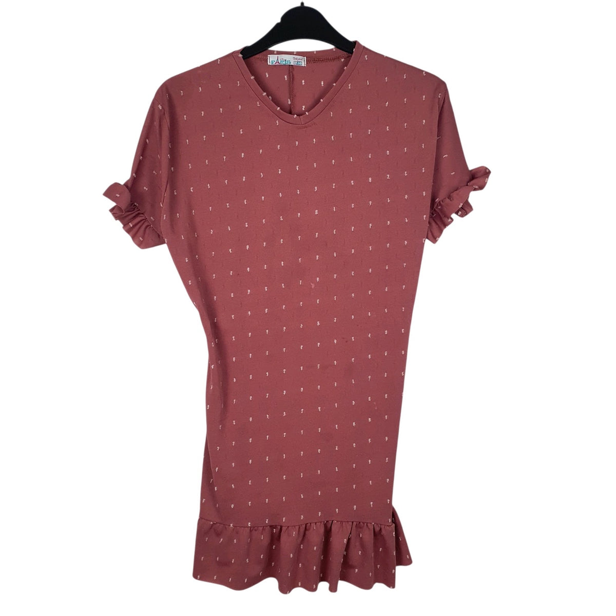 Womens Red Tekstil  Short Sleeve Dress
