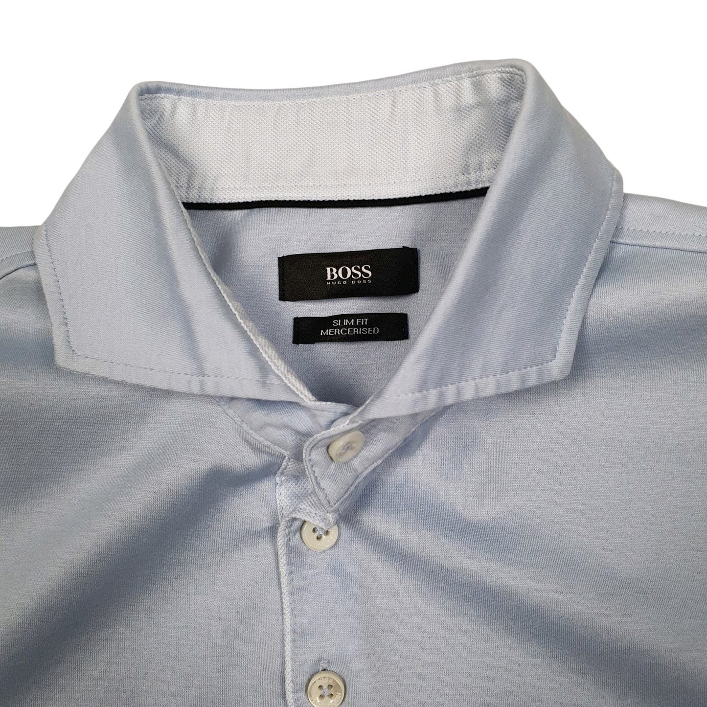 Mens Blue Hugo Boss Slim Fit  Polo Shirt