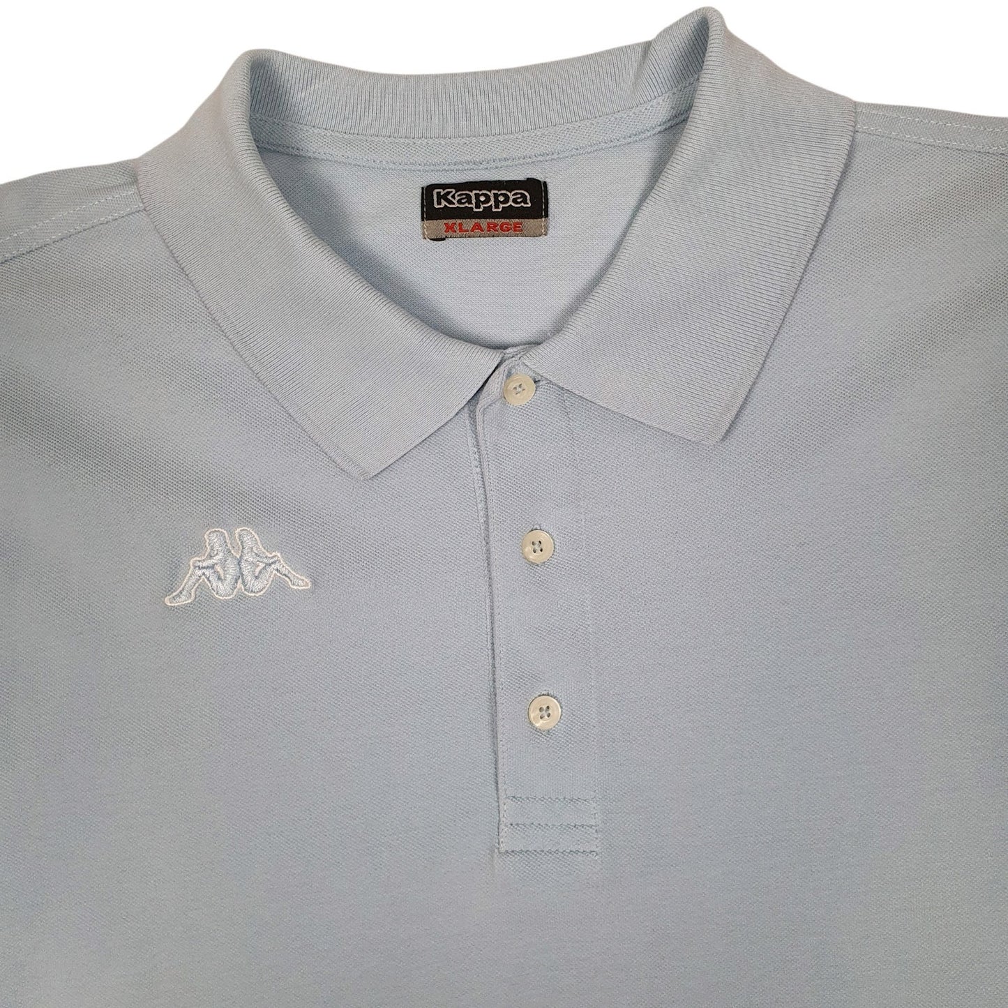 Mens Blue Kappa  Hoodie Polo Shirt