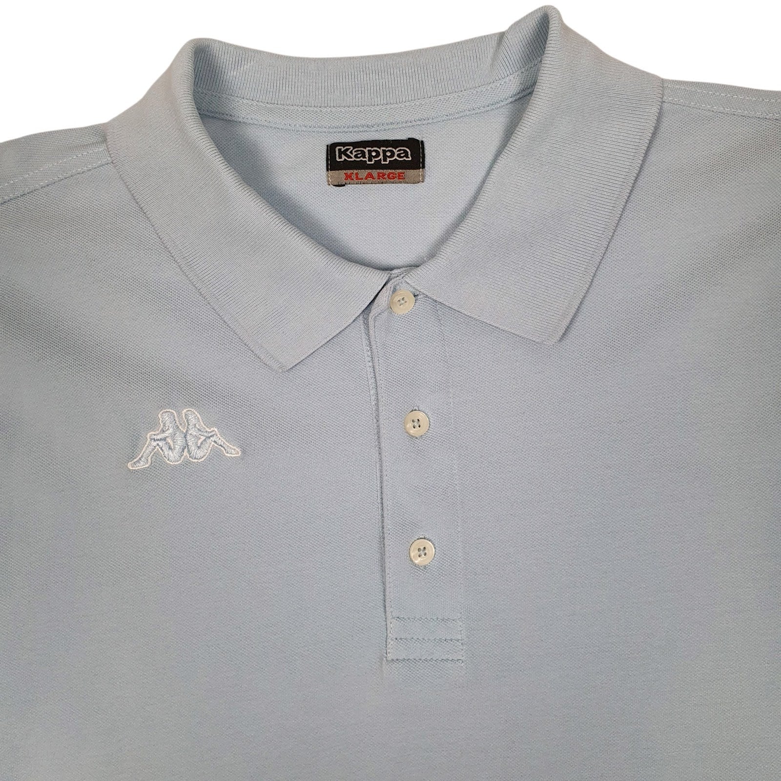 Mens Blue Kappa  Hoodie Polo Shirt
