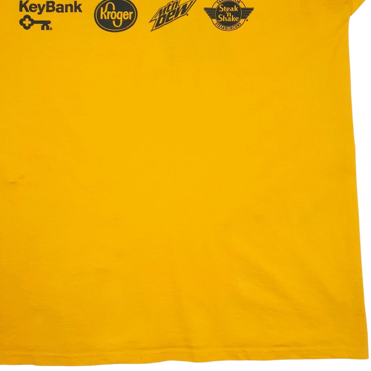 Mens Yellow Fruit Of The Loom Pacers  T Shirt
