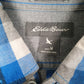 Mens Grey Eddie Bauer Flannel  Shirt