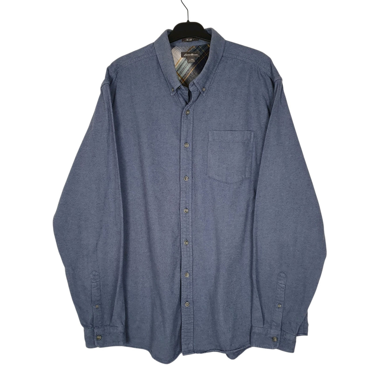 Mens Blue Eddie Bauer Heavy Thick Long Sleeve Shirt