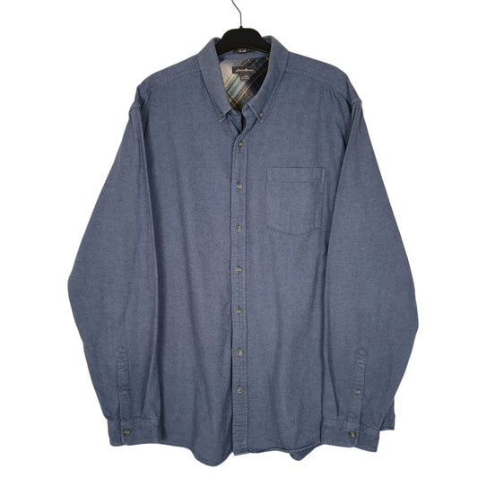 Mens Blue Eddie Bauer Heavy Thick Long Sleeve Shirt