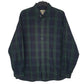 Mens Navy L.L.Bean Flannel Long Sleeve Shirt