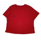 Womens Red Unbranded Shoulder Pads Short Sleeve T Shirt
