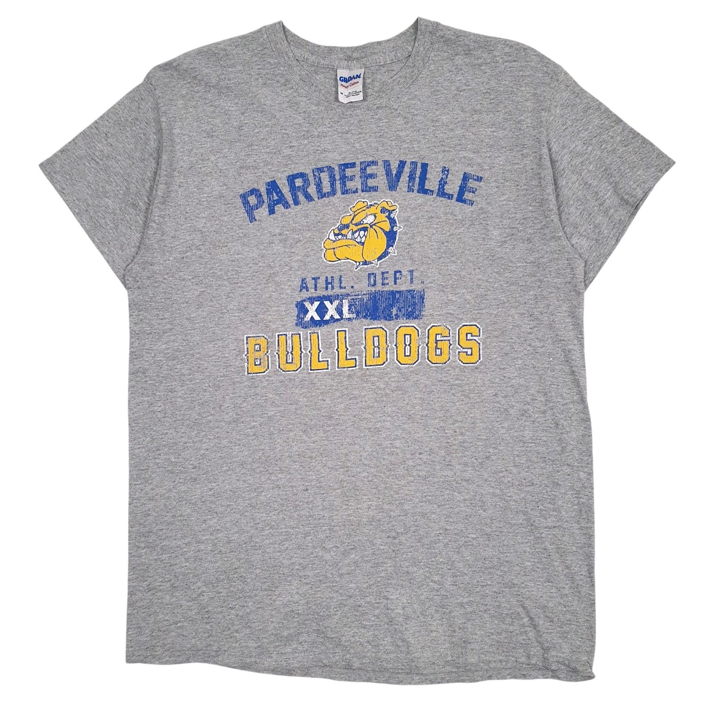 Mens Grey Gildan Pardeeville Bulldogs Short Sleeve T Shirt