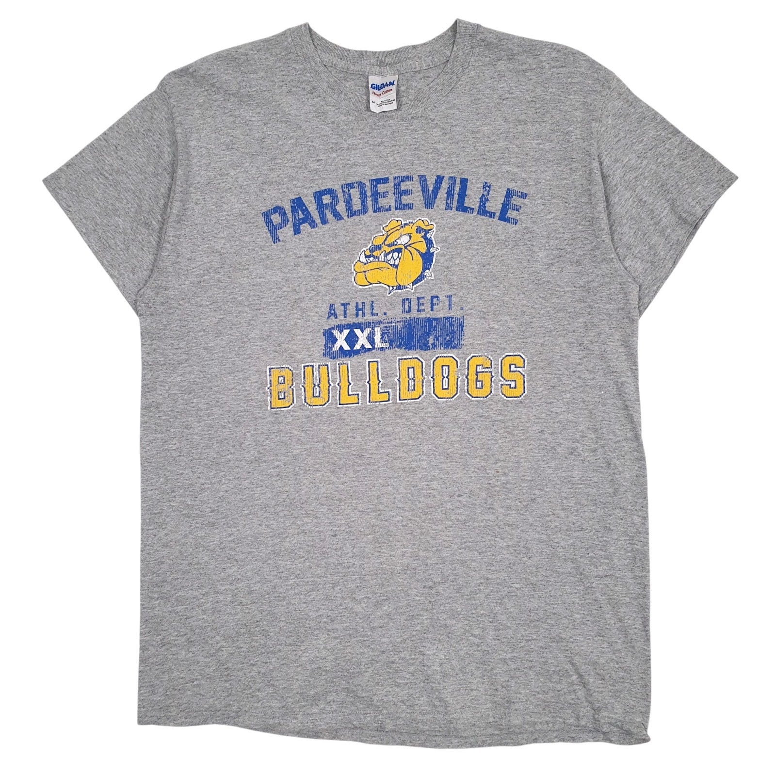 Mens Grey Gildan Pardeeville Bulldogs Short Sleeve T Shirt