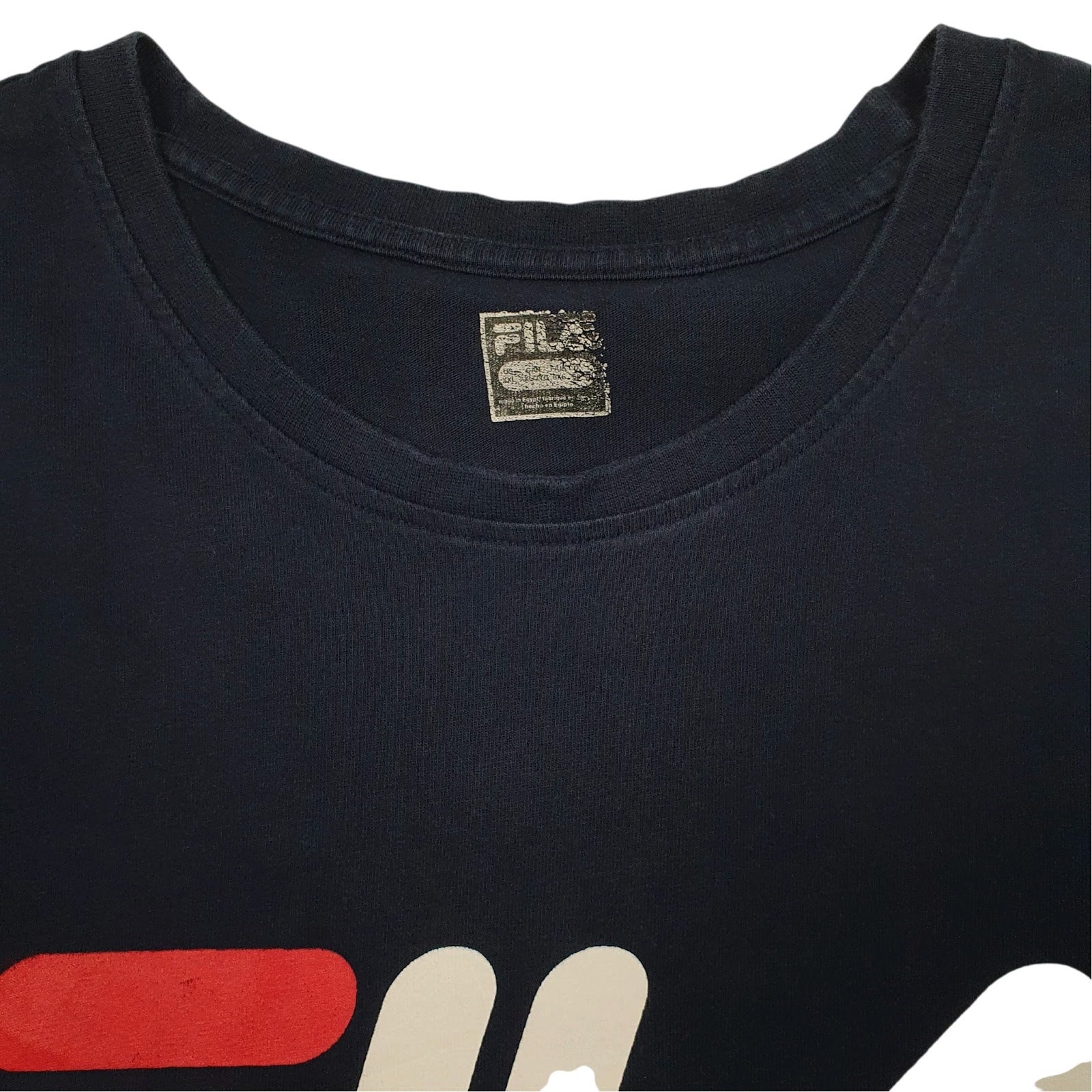 Mens Navy Fila   T Shirt
