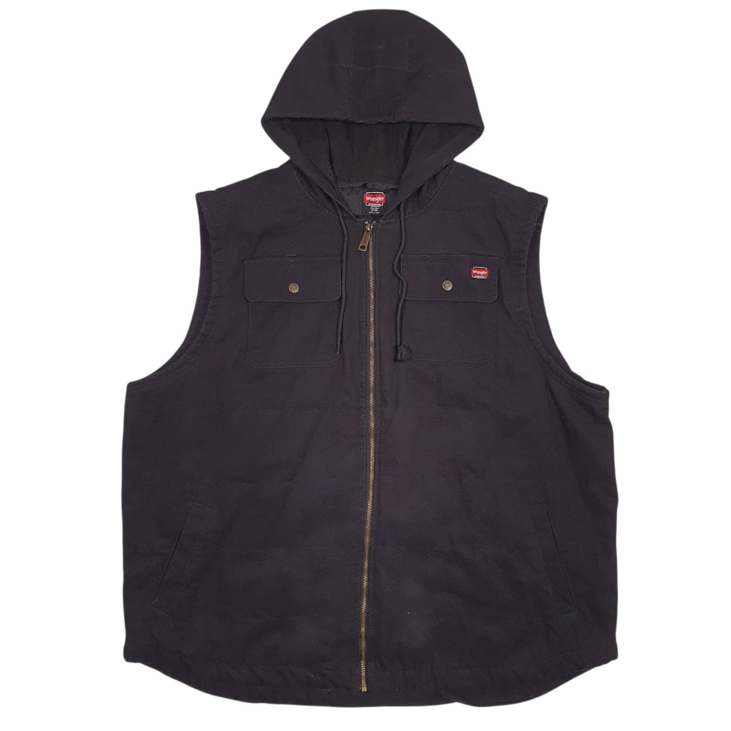 Mens Black Wrangler Workwear Padded  Coat