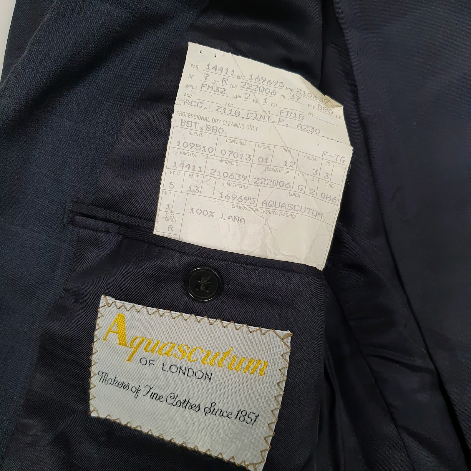 Mens Navy Aquascutum   Coat