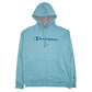 Mens Blue Champion Spellout Hoodie Jumper