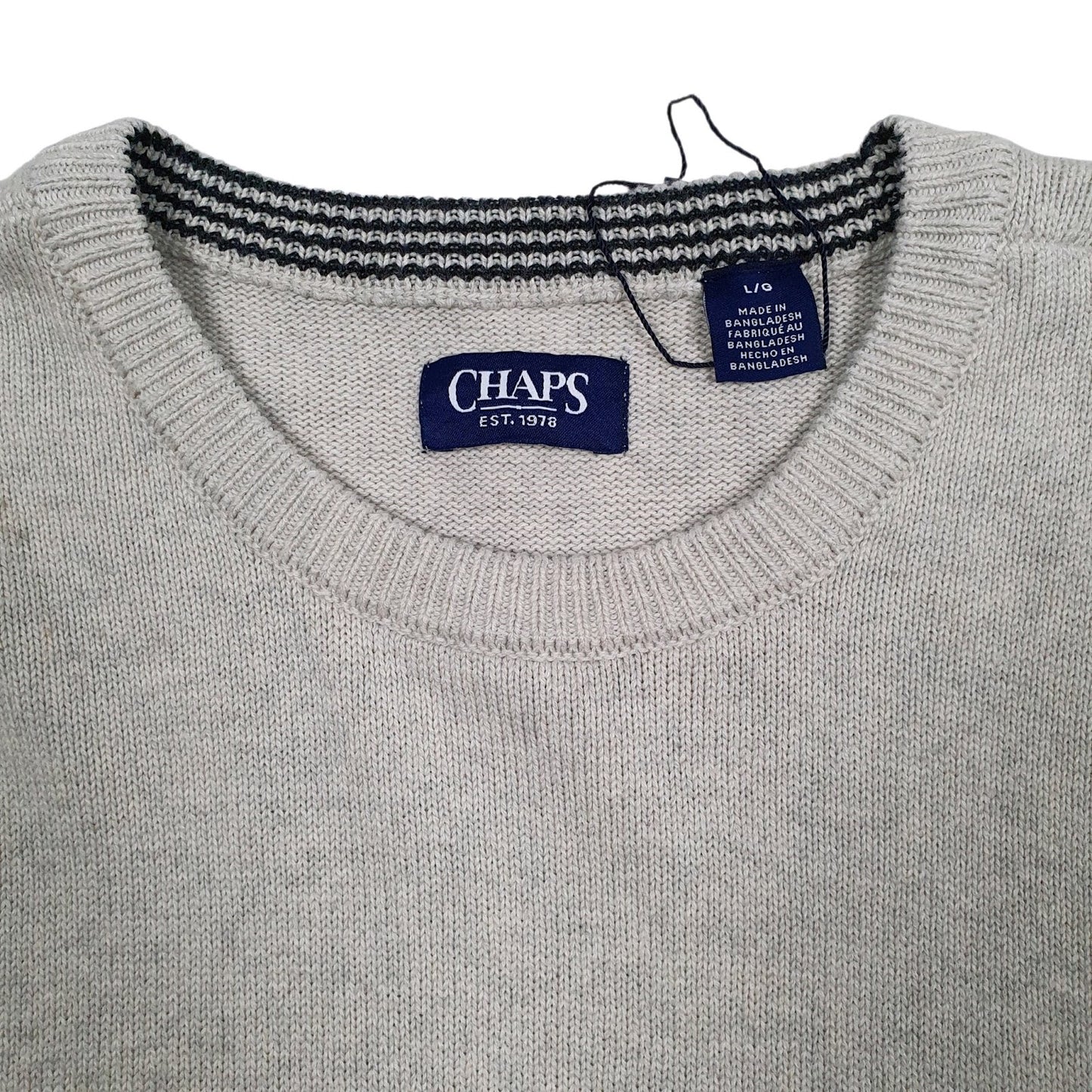 Mens Grey Chaps  Crewneck Jumper