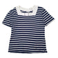 Womens Navy Wins Nautic  Crewneck Jumper