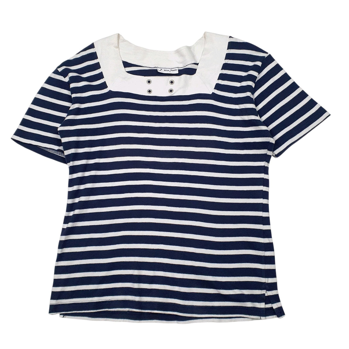 Womens Navy Wins Nautic  Crewneck Jumper