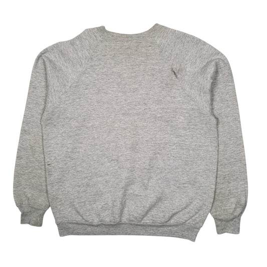 Mens Grey Jerzees Vintage 1980s Made In USA Nature Hunting Dogs Crewneck Jumper