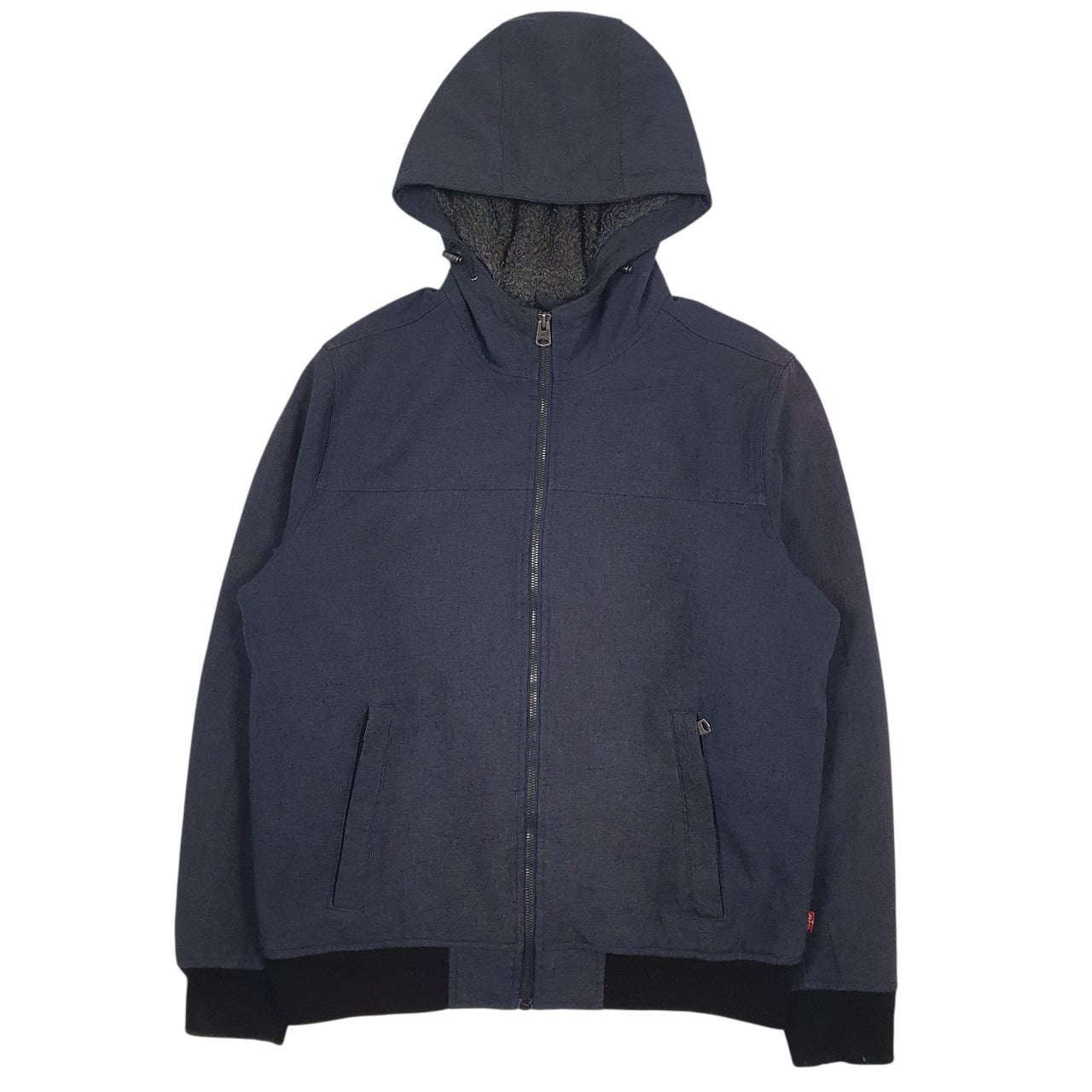 Mens Navy Levis Sherpa Lined  Coat