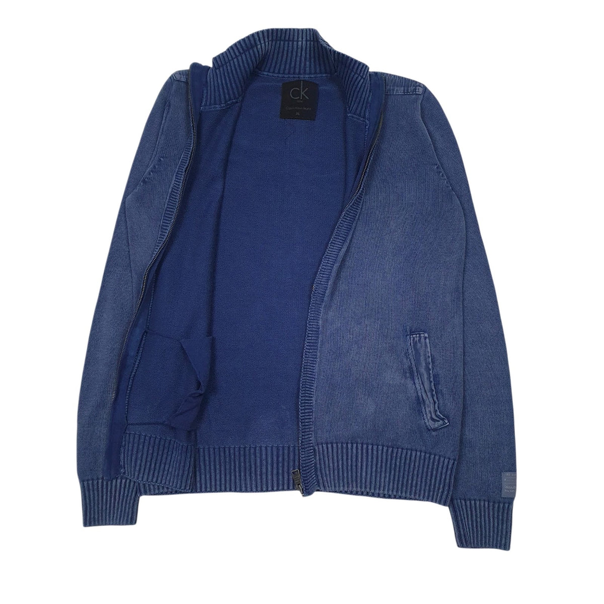 Womens Blue Calvin Klein  Full Zip Jumper
