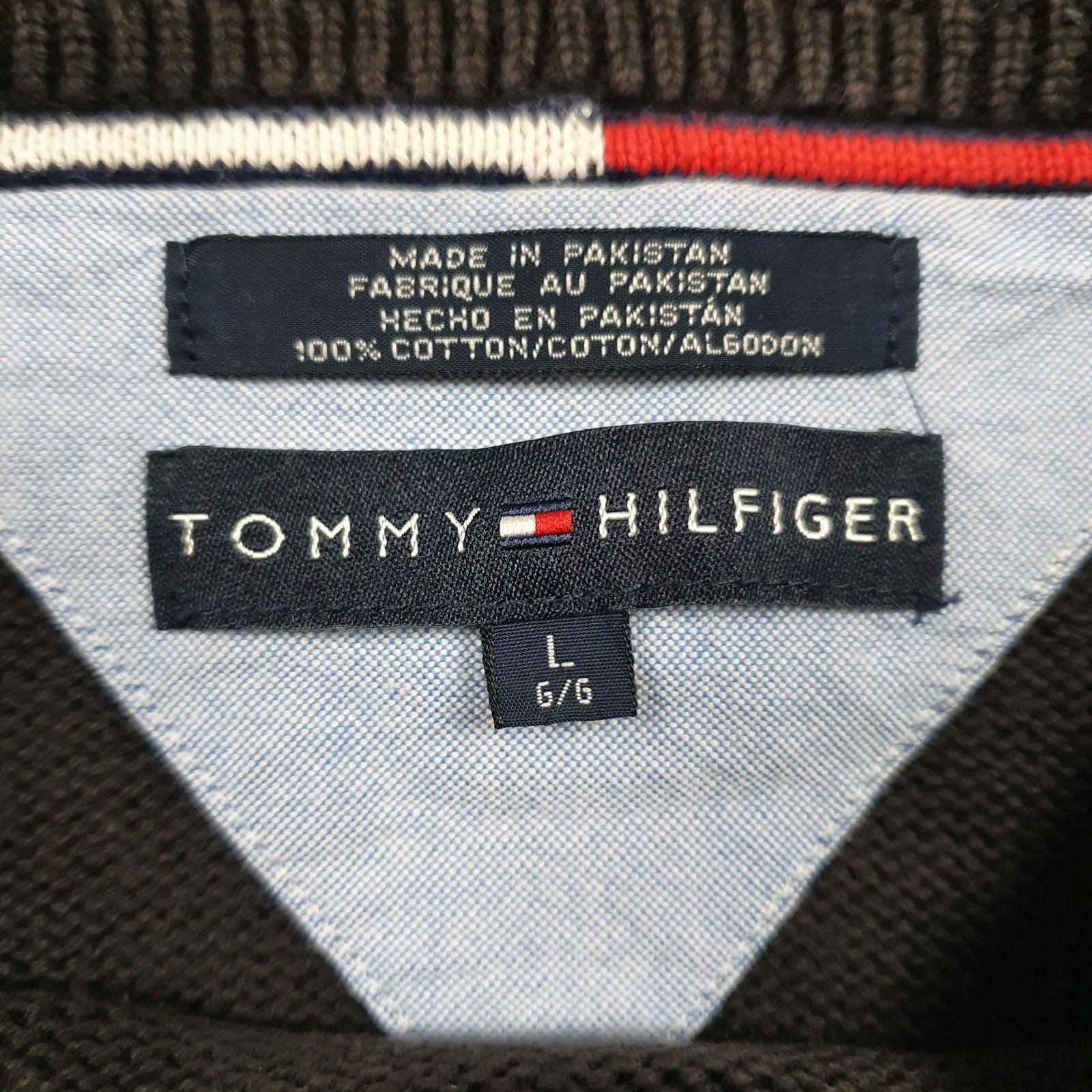Mens Black Tommy Hilfiger Knitwear Crewneck Jumper