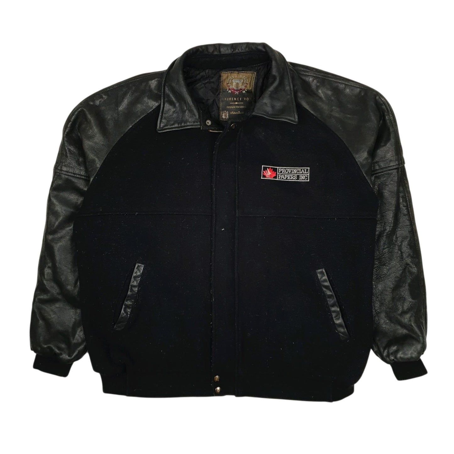 Mens Black Laurence Roy Varsity Provincial Paper Inc  Coat