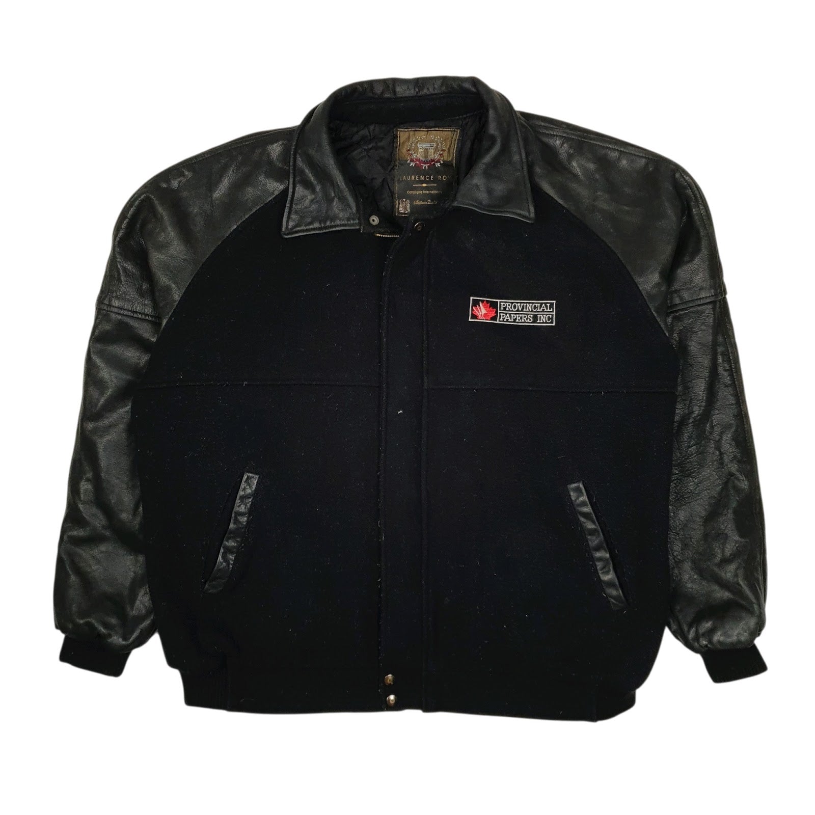 Mens Black Laurence Roy Varsity Provincial Paper Inc  Coat