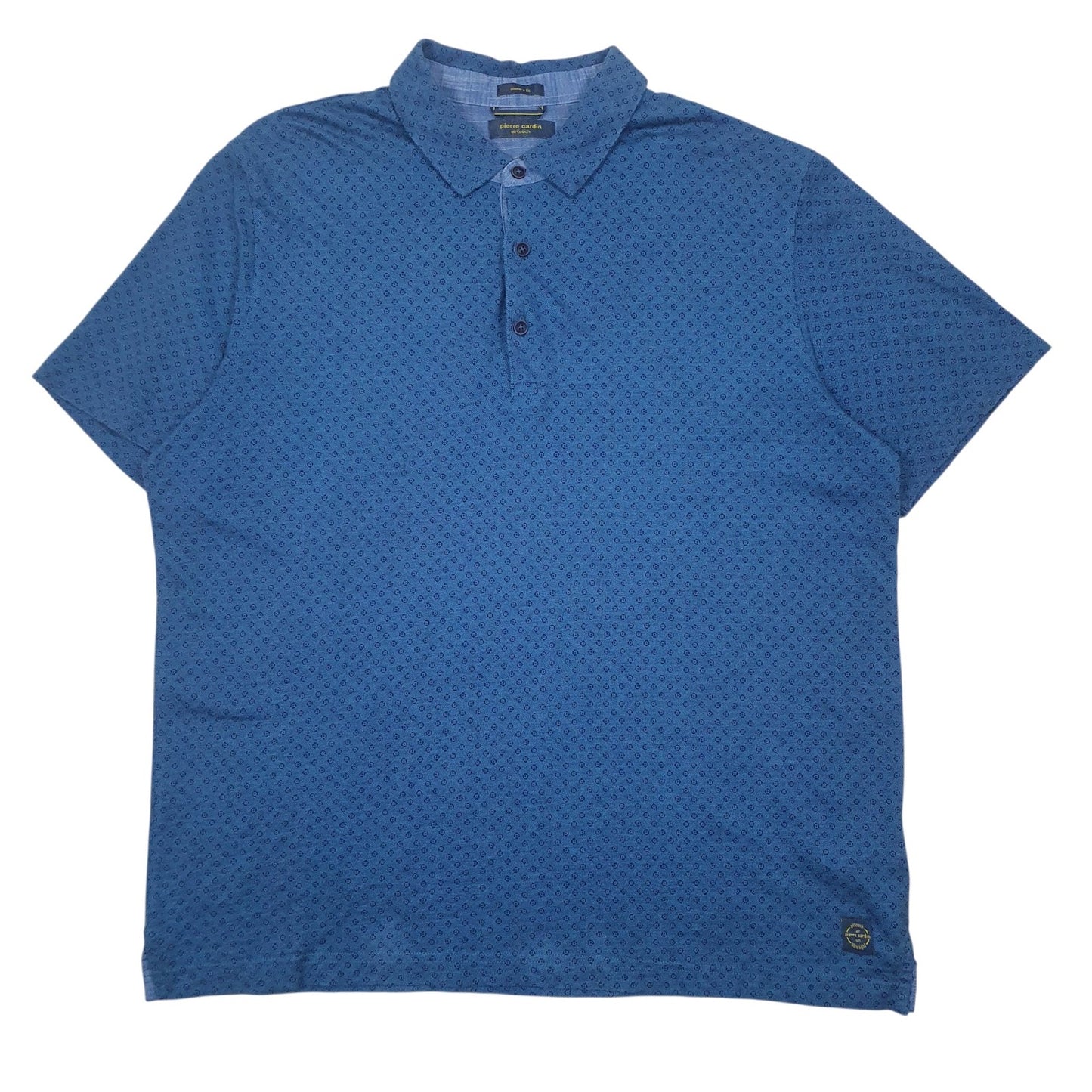 Mens Blue Pierre Cardin  Short Sleeve Polo Shirt