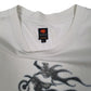 Mens White Energie Crazy On Wheel Motocross  T Shirt