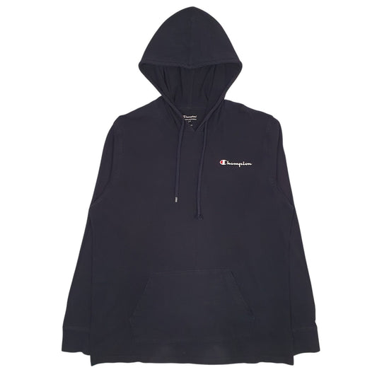 Mens Black Champion Lightweight Athletic Wear Hoodie Jumper