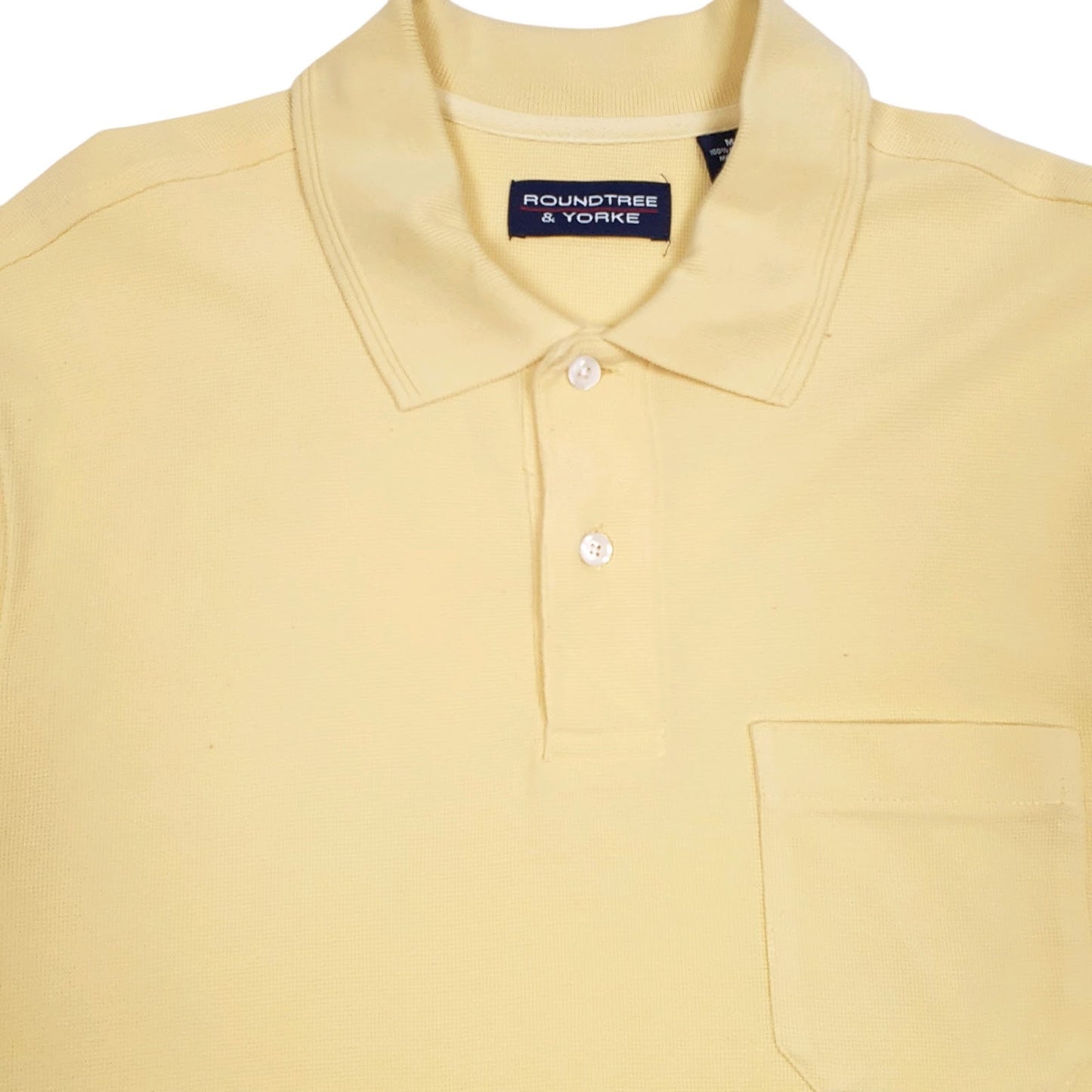 Mens Yellow Roundtree and Yorke   Polo Shirt