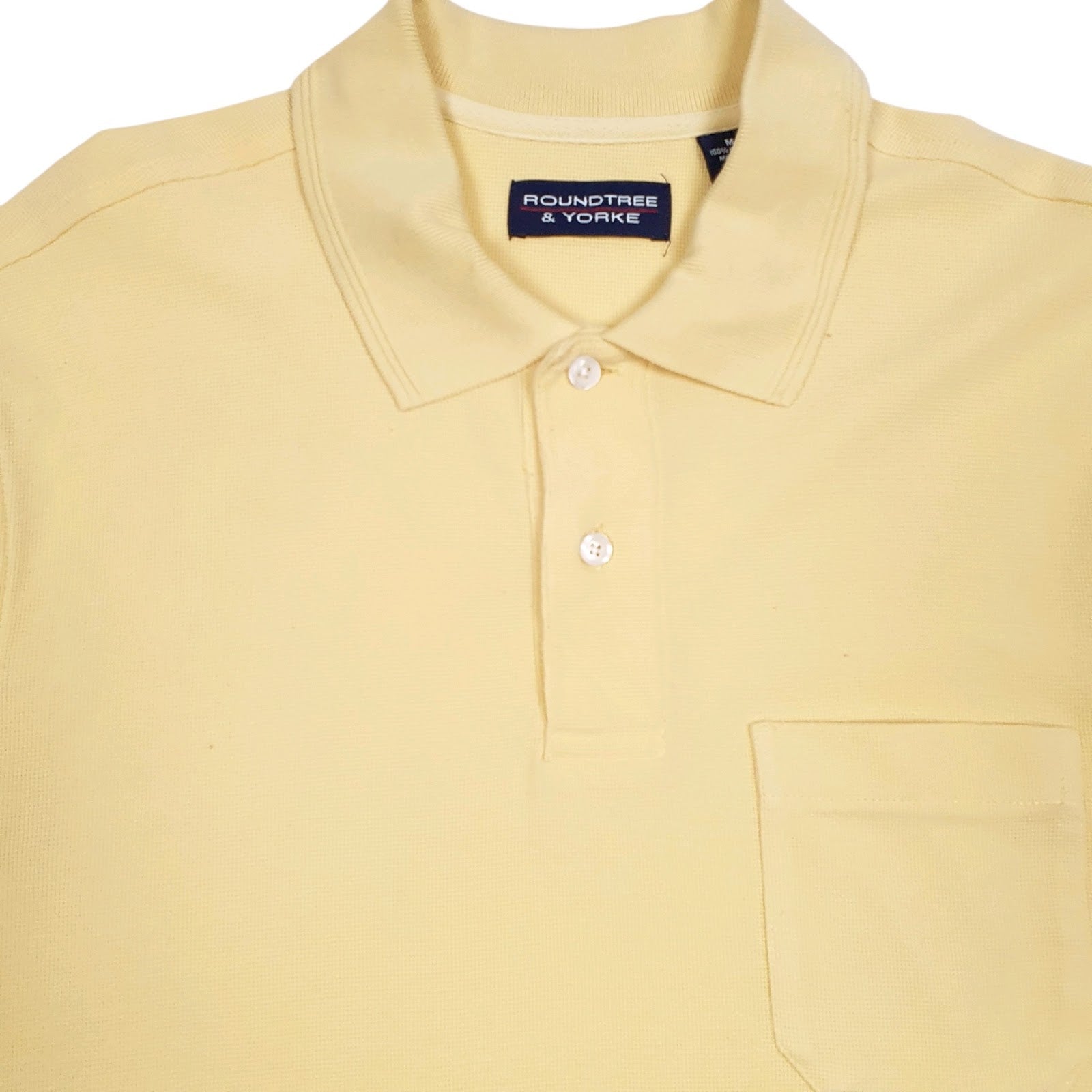 Mens Yellow Roundtree and Yorke   Polo Shirt