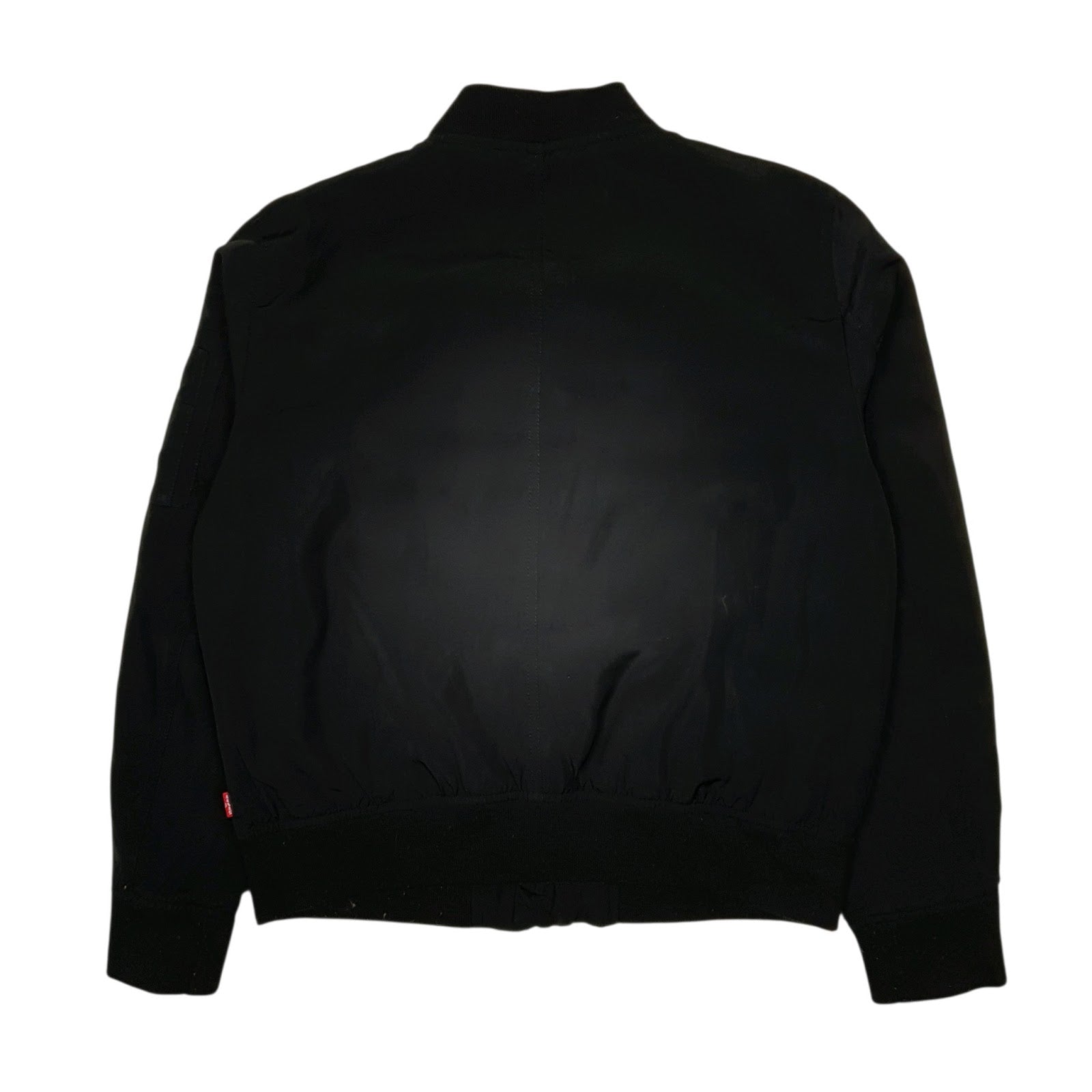 Womens Black Levis Bomber Military Crewneck Coat