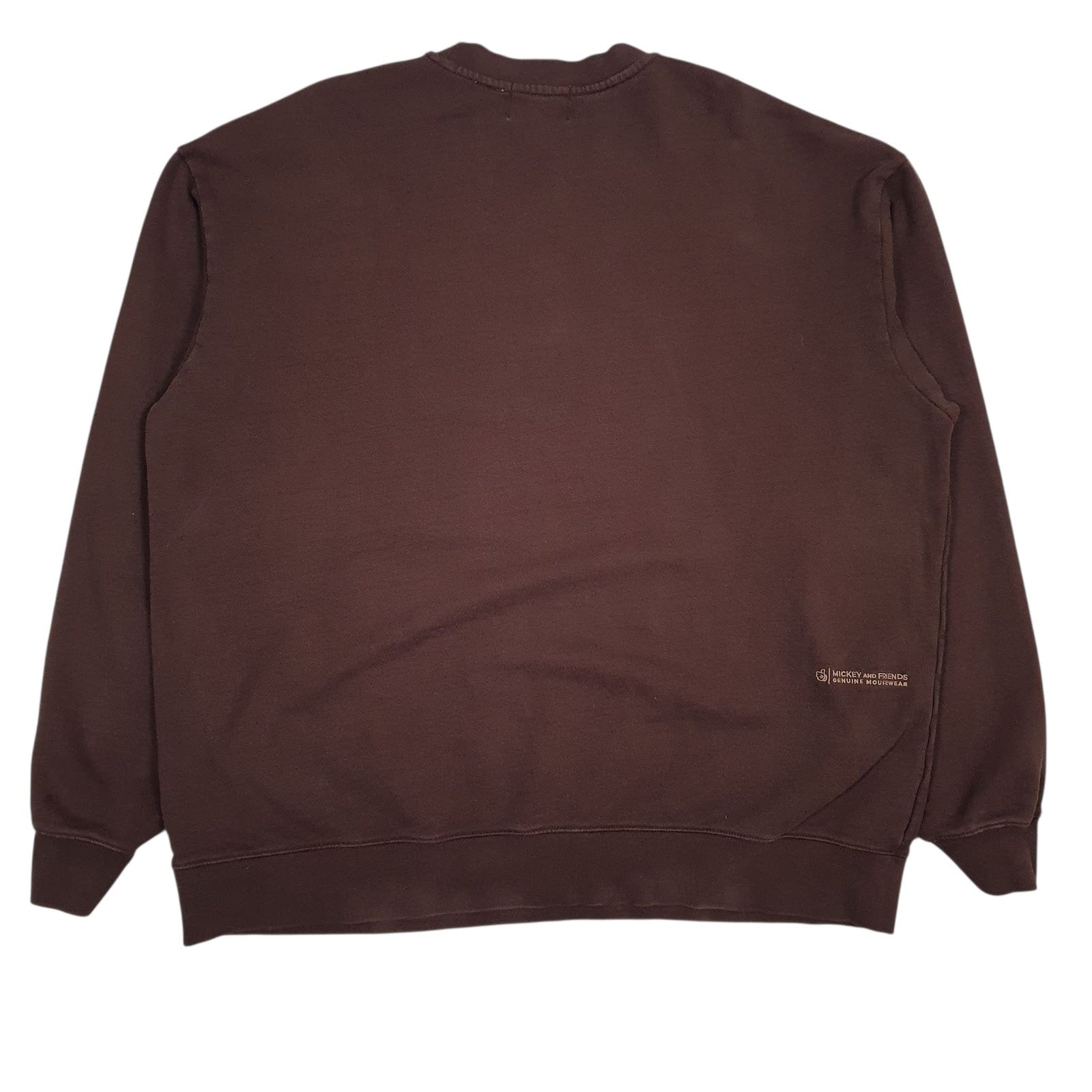 Mens Brown Disney Mickey Mouse Crewneck Jumper